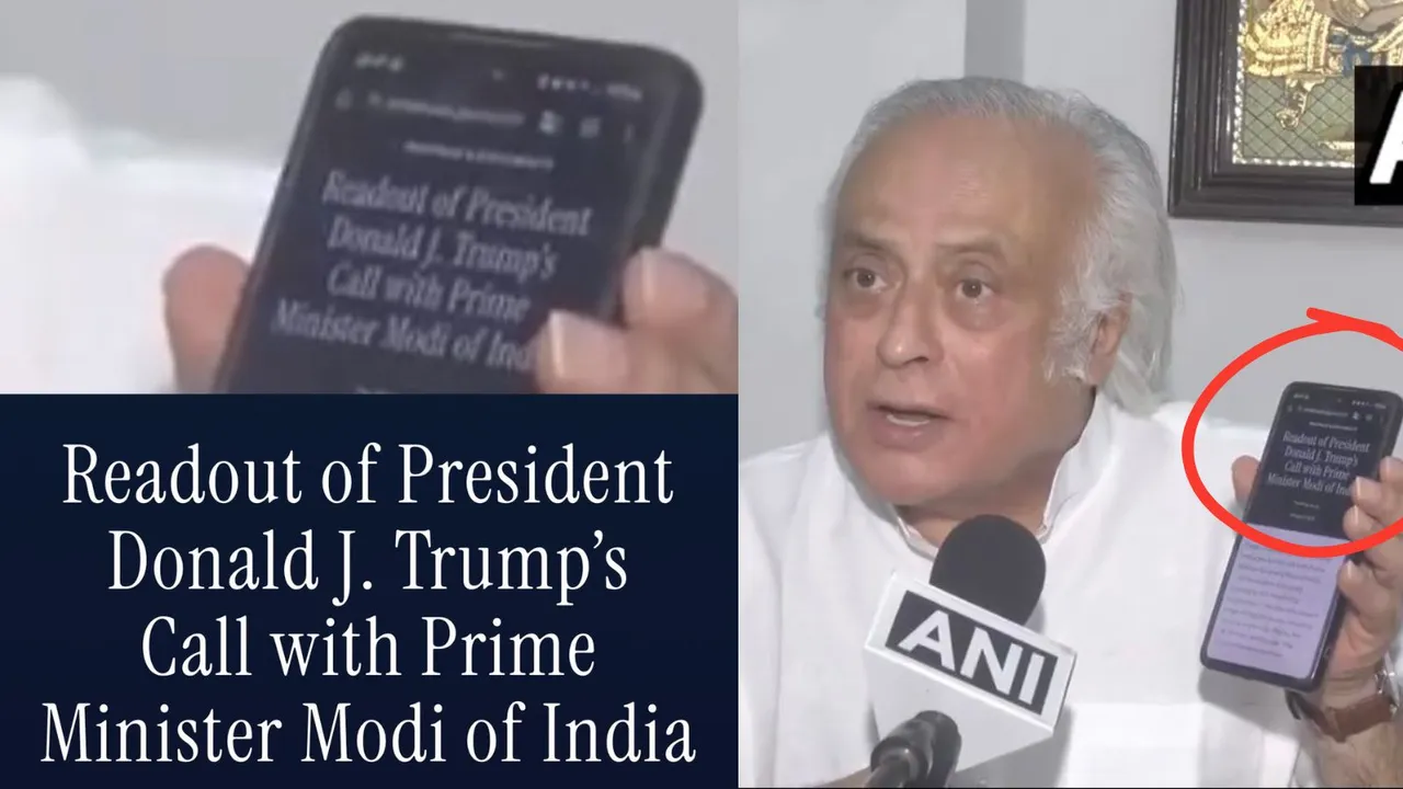 Jairam Ramesh Modi Trump Call